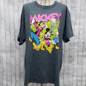 Retro Mickey and Friends Graphic T-Shirt, Size XL